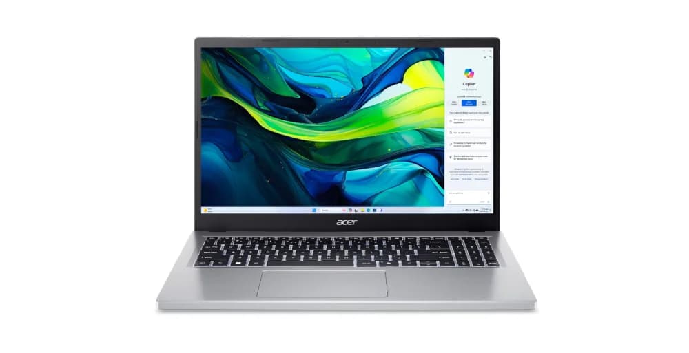 لپ‌تاپ ایسر Aspire Go 15 AG15 | Core 3 N355 | 8GB DDR5 | 128GB | Pure Silver