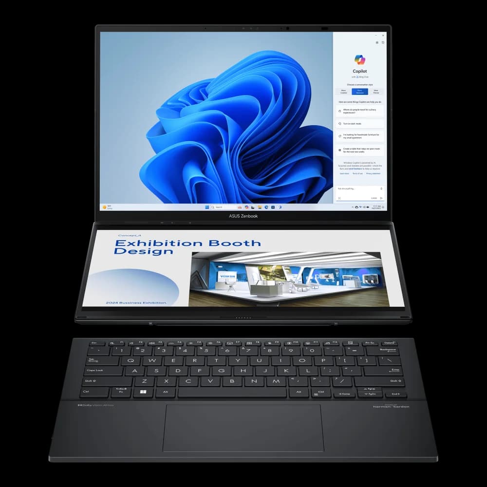 لپ‌تاپ ایسوس Zenbook Duo UX8406CA | Core Ultra 9 285H | 32GB | 2TB | Inkwell Gray