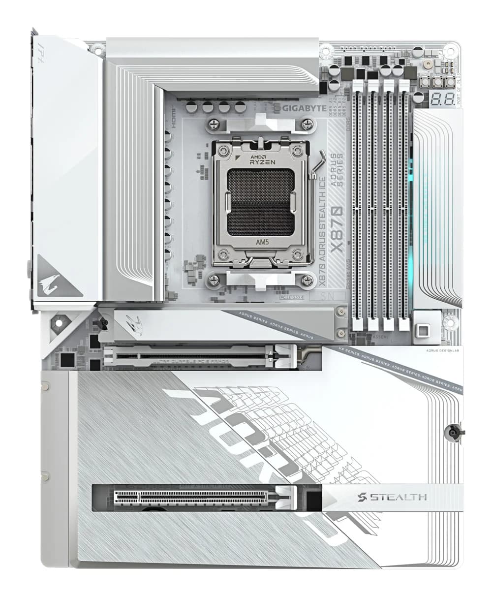 مادربرد گیگابایت X870 AORUS STEALTH ICE DDR5