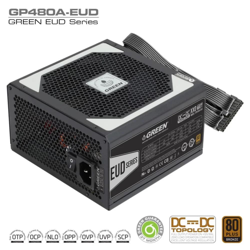 پاور (منبع تغذیه) گرین GP480A